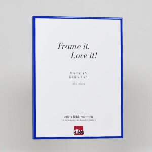 Effect aluminium fotolijst Quadro 29,7x42 cm blauw ontspiegeld glas MDF