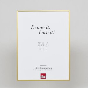 Effect aluminium fotolijst Quadro 35x100 cm goud met ontspiegeld glas