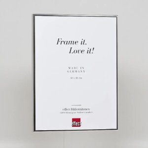 Effect aluminium fotolijst Quadro 40x40 cm zilver hoogglans ontspiegeld glas