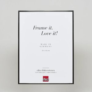 Effect aluminium fotolijst Quadro 40x50 cm antiek zilver ontspiegeld glas MDF
