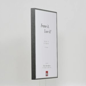 Effect aluminium fotolijst Quadro 40x50 cm antiek zilver ontspiegeld glas MDF