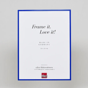 Effect aluminium fotolijst Quadro 45x80 cm blauw ontspiegeld glas MDF achterwand
