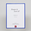 Effect aluminium fotolijst Quadro 45x80 cm blauw ontspiegeld glas MDF achterwand