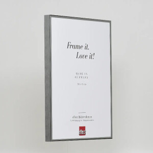 Effect aluminium fotolijst Quadro 45x80 cm antiek zilver met ontspiegeld glas