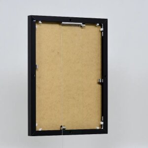Effect aluminium fotolijst Quadro 60x80 cm zwart hoogglans ontspiegeld glas