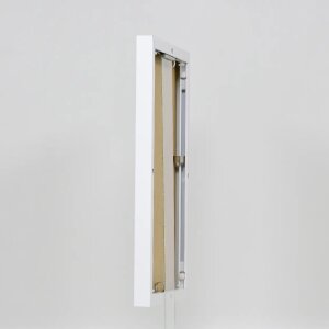 Effect aluminium fotolijst Quadro 62x93 cm wit antireflecterend glas MDF achterwand
