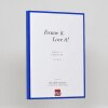 Effect aluminium fotolijst Quadro 62x93 cm blauw ontspiegeld glas MDF achterwand
