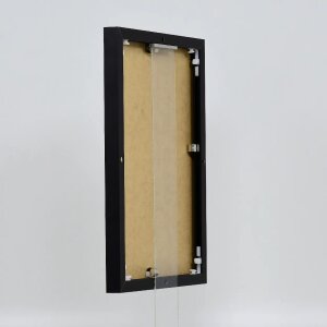 Effect aluminium fotolijst Quadro 62x93 cm zwart antireflecterend glas MDF