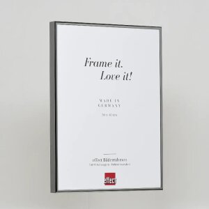 Effect aluminium fotolijst Quadro 62x93 cm antiek zilver met ontspiegeld glas