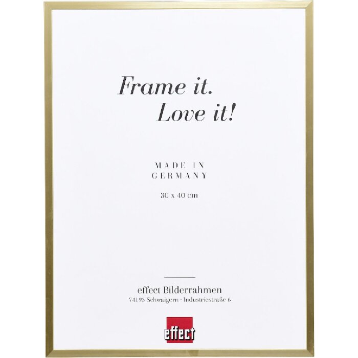 Effect aluminium-lijst Serie 2 met antireflexglas, goud, 29,7x42 cm