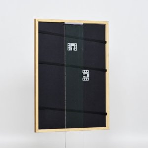 Effect massief houten lijst profiel 22 bruin-goud 25x50 cm anti-reflexglas