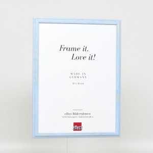 Effect houten lijst profiel 32 blauw 27x48 cm anti-reflexglas