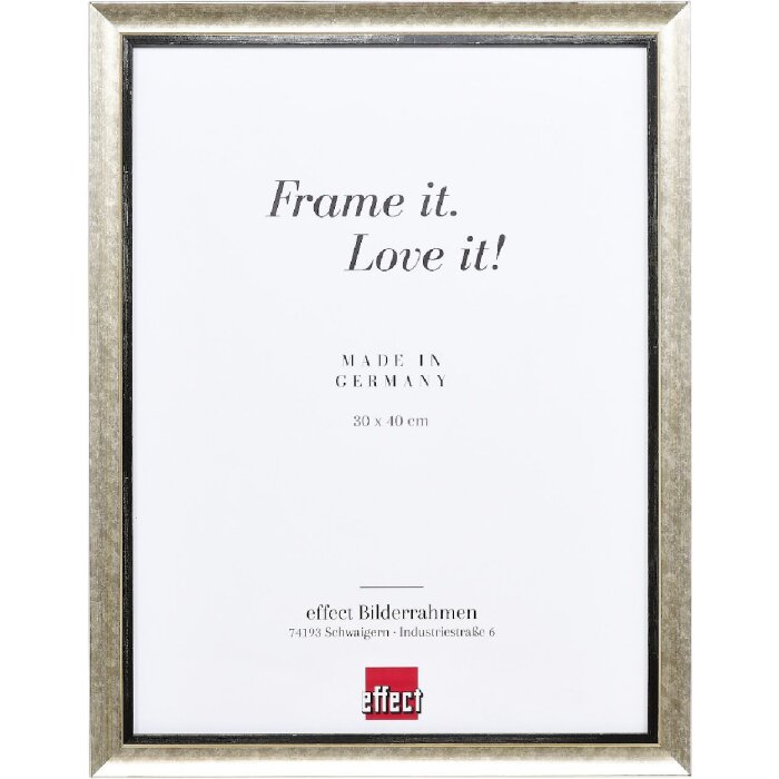 Effect Holz-Bilderrahmen Profil 40 Zilver 10x10 cm Antireflexglas