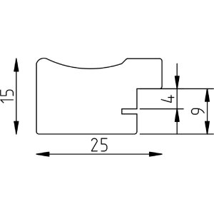 Effect Houten Fotolijst Profil 40 Platin 60x80 cm Antireflexglas