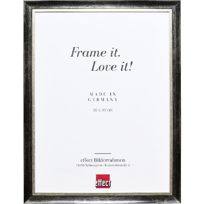 Effect Massief Houten Fotolijst Platin 14,8x21 cm met Antireflexglas