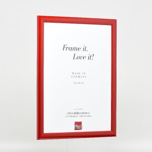 Effect Holz-fotolijst Profil 43 rood hoogglans 35x100 cm met antireflexglas