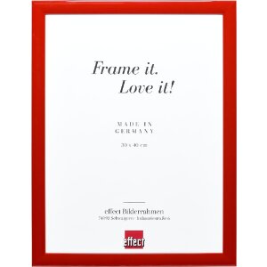 Effect Holzbilderrahmen Profil 43 rot hochglanz 40x40 cm...