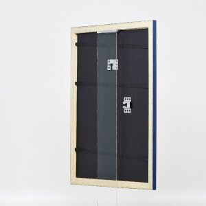 Effect Holz-Bilderrahmen Profil 43 royalblau 60x80 cm Antireflexglas