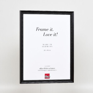 Effect Holzrahmen Profil 48 zwart 23x70 cm antireflexglas