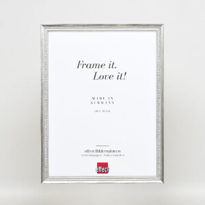 Effect Holzrahmen Profil 48 zilver 24x30 cm antireflexglas