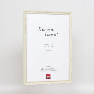 Effect Holzrahmen Profil 48 wit 24x30 cm met antireflexglas