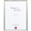Effect massief houten fotolijst zilver 25x60 cm met antireflexglas