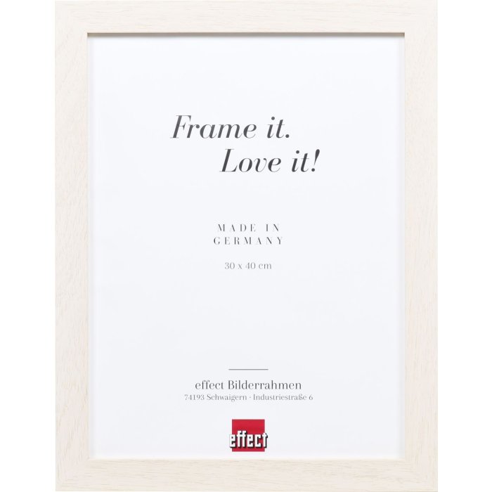 Effect houten fotolijst profiel 52 wit 45x80 cm Antireflecterend glas