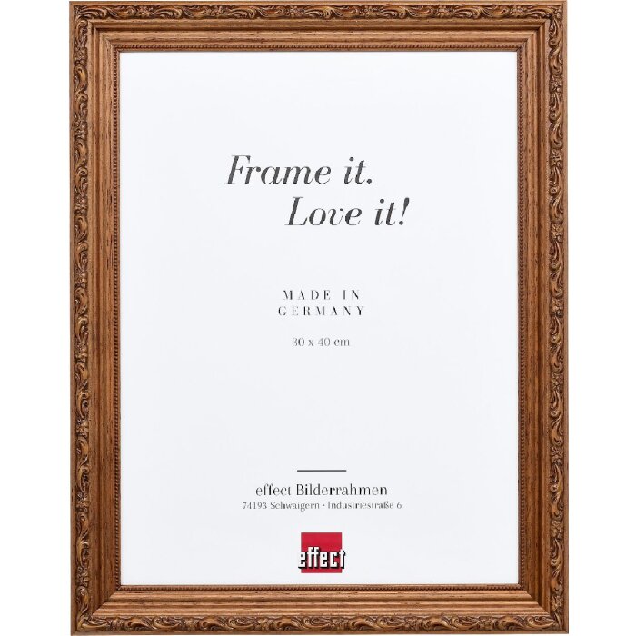 Effect Holzrahmen Profil 63 Barockstil braun 40x50 cm