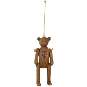 Hanger beer bruin met hart