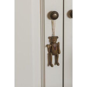 Hanger beer bruin met hart