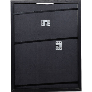 Effect Holz-bilderrahmen Profil 74 zwart 24x30 cm antireflexglas