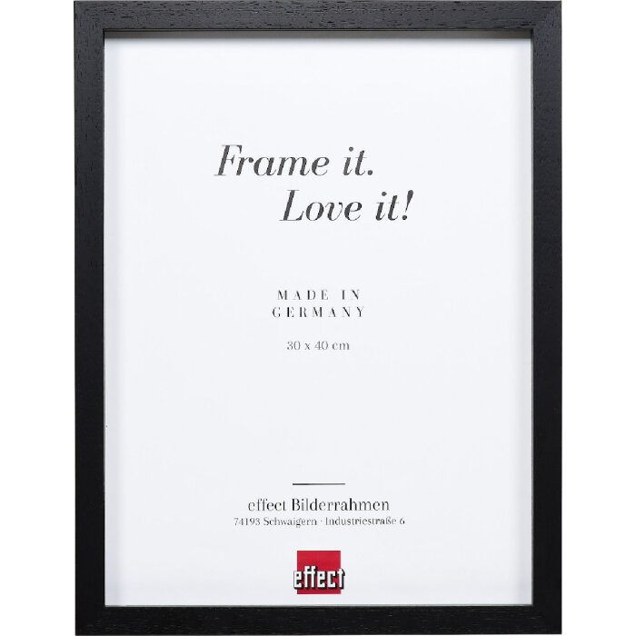 Effect Holz fotolijst Profil 74 zwart 60x90 cm met antireflexglas