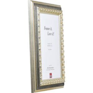 Effect Holz-Fotolijst Profil 80 zilver 27x48 cm met antireflexglas