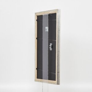 Effect houten fotolijst profiel 85 zilver 25x70 cm ontspiegeld glas
