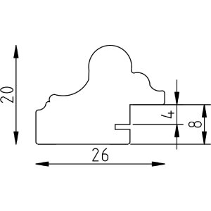 Effect Holz-bilderrahmen Profil 86 Barok 13x18 cm goud