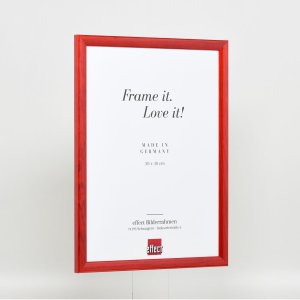 Effect houten lijst profiel 89 rood 18x24 cm ontspiegeld glas