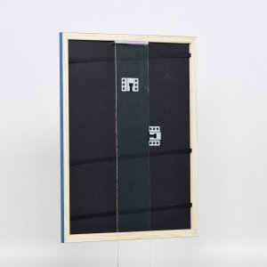 Effect houten lijst profiel 89 blauw 18x24 cm anti-reflexglas