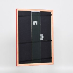 Effect houten lijst profiel 89 rood 25x30 cm antireflexglas