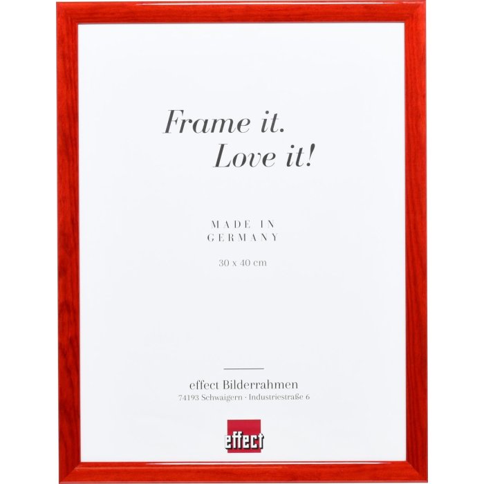 Effect houten lijst profiel 89 rood 45x60 cm anti-reflexglas