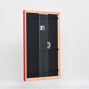 Effect houten lijst profiel 89 rood 50x50 cm anti-reflexglas
