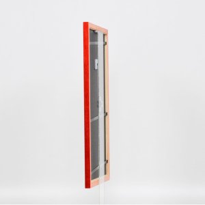 Effect houten lijst profiel 89 rood 50x50 cm anti-reflexglas