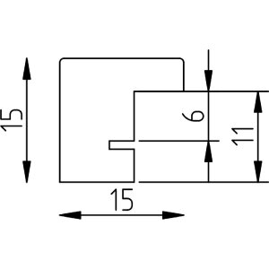 Effect Holzrahmen Profil 2330 Eikenhout 25x70 cm met antireflexglas