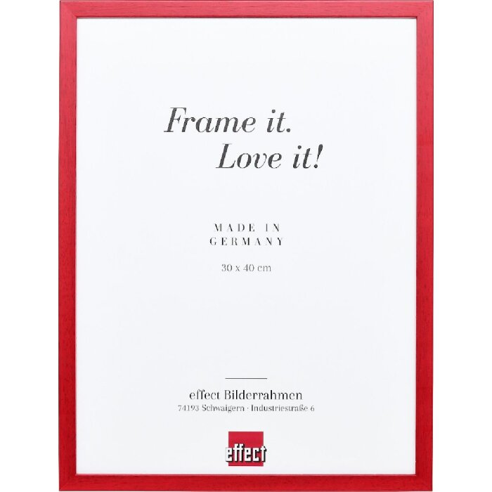 Effect Houten Fotolijst Profiel Top S rood 35x50 cm met antireflexglas