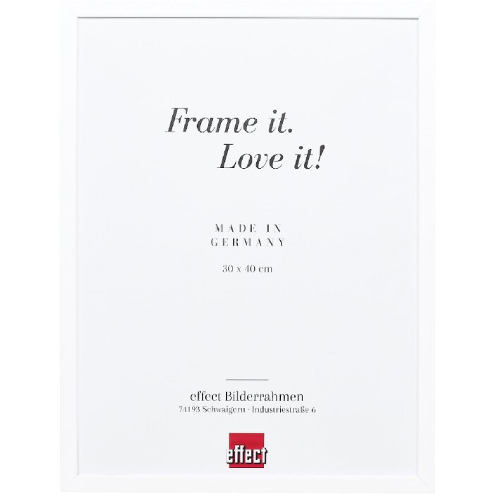 Effect Houten Fotolijst Profiel Top S wit 40x50 cm met antireflex glas