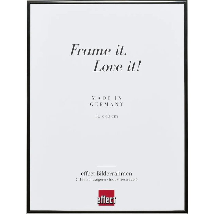 Effect aluminium fotolijst Quadro 21x29,7 cm antiek zilver acrylglas