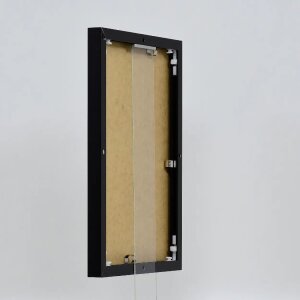 Effect aluminium fotolijst Quadro 25x60 cm zwart hoogglans acrylglas