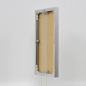 Effect aluminium fotolijst Quadro 25x80 cm zilver hoogglans acrylglas