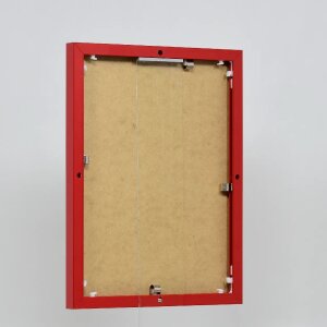 Effect aluminium fotolijst Quadro 40x40 cm rood acrylglas