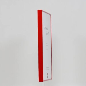 Effect aluminium fotolijst Quadro 40x40 cm rood acrylglas