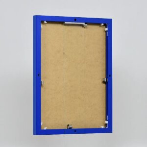 Effect aluminium fotolijst Quadro 40x40 cm blauw acrylglas